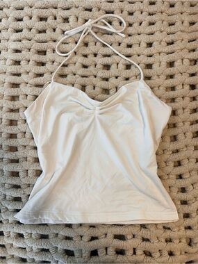 Princess Polly White Halter Neck Tank Top